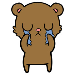 crying cartoon bear