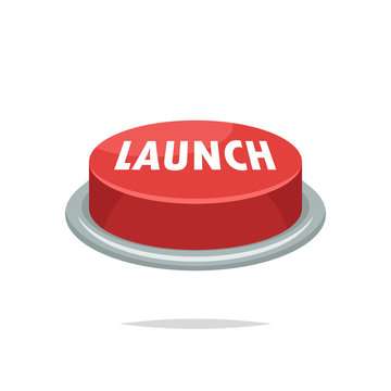 Launch Button Vector Isolated