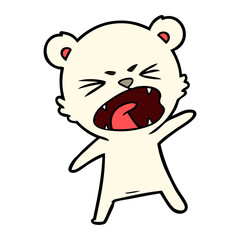 angry cartoon polar bear