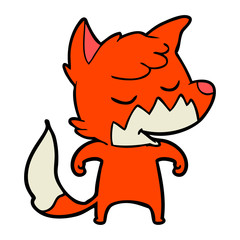 friendly cartoon fox