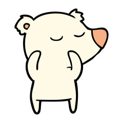 happy cartoon polar bear