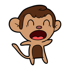 shouting cartoon monkey