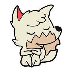 friendly cartoon fox