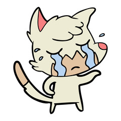 crying fox cartoon