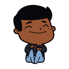 Obraz premium happy cartoon man