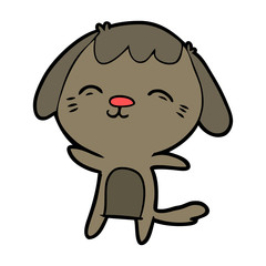 happy cartoon dog