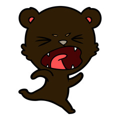 Obraz premium angry cartoon bear