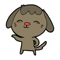 happy cartoon dog
