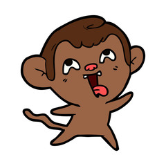crazy cartoon monkey