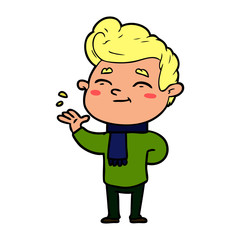 happy cartoon man