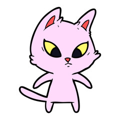 confused cartoon cat