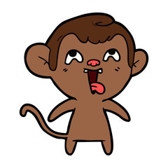 crazy cartoon monkey