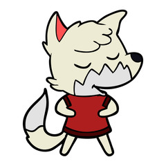 friendly cartoon fox