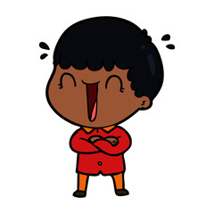 Obraz premium laughing cartoon man