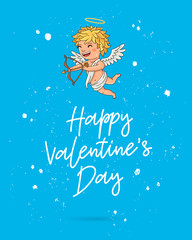 Obraz na płótnie Canvas Happy Valentine's day. Cute angel