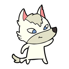 friendly cartoon wolf