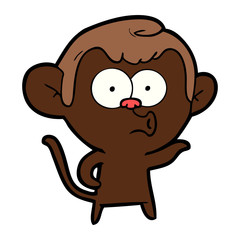 cartoon hooting monkey