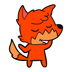 friendly cartoon fox