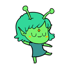 cartoon alien girl