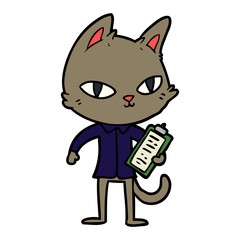 cartoon office cat