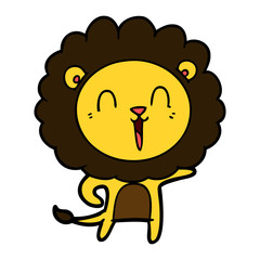 laughing lion cartoon