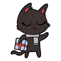 calm cartoon cat