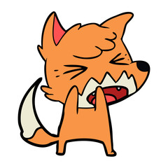 angry cartoon fox