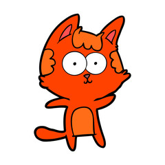 happy cartoon cat