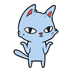 cartoon cat staring