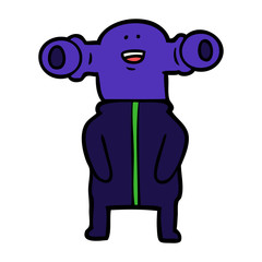 friendly cartoon alien