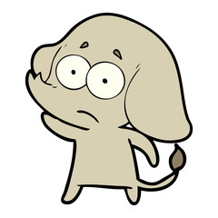 cartoon unsure elephant