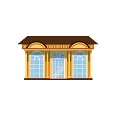 Boutique with showcases, store facade vector Illustration