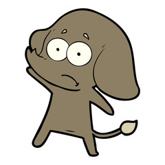cartoon unsure elephant