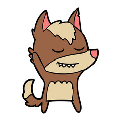 friendly cartoon wolf