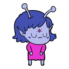cartoon alien girl