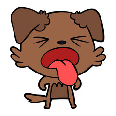 cartoon disgusted dog