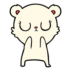 peaceful cartoon polar bear