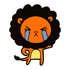 cartoon crying lion