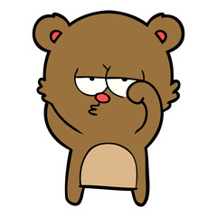 bored bear cartoon