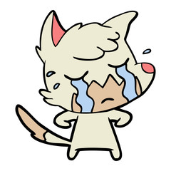 crying fox cartoon