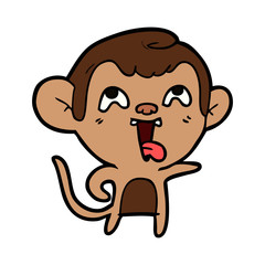 crazy cartoon monkey