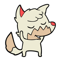 friendly cartoon fox