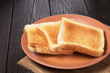 Slices of toast bread