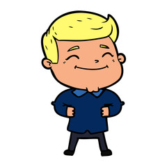 happy cartoon man