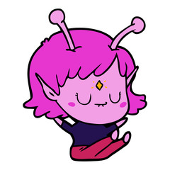 cartoon alien girl