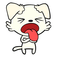 cartoon disgusted dog