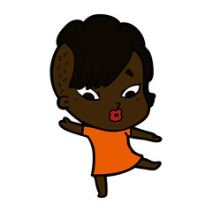 cartoon surprised girl