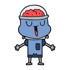happy cartoon robot