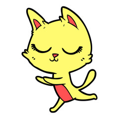 calm cartoon cat