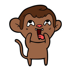 crazy cartoon monkey